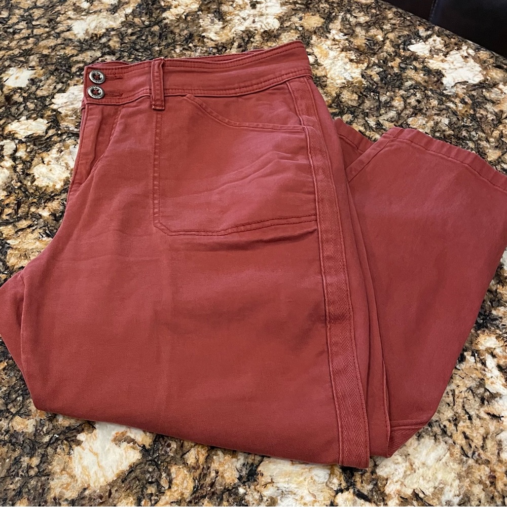 Torrid Aviator Skinny Stretch Rust Twill Mid-Rise Pants Size 18